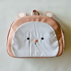 Lulyboo 10.5” Toddler Travel Activity Tray Backpack, Pink Bunny